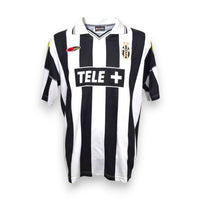 Maglia Juventus Home 2000-01 numero 21 Lotto – strisce bianconere sponsor TELE+ colletto polo – Vintage Serie A