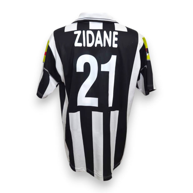 Retro maglia Juventus Home 2000-01 Zidane numero 21 – nameset replica – maglia Vintage Lotto Serie A bianconera