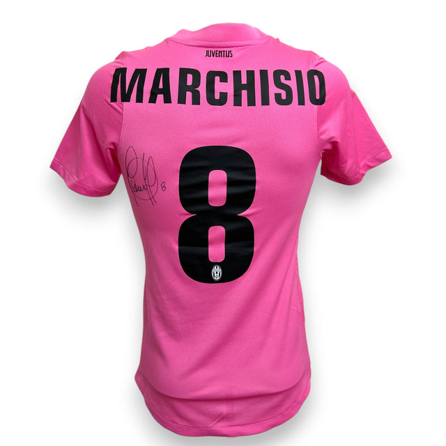Retro maglia Juventus 2012-13 Marchisio numero 8 con autografo originale – stagione del bis-scudetto Conte