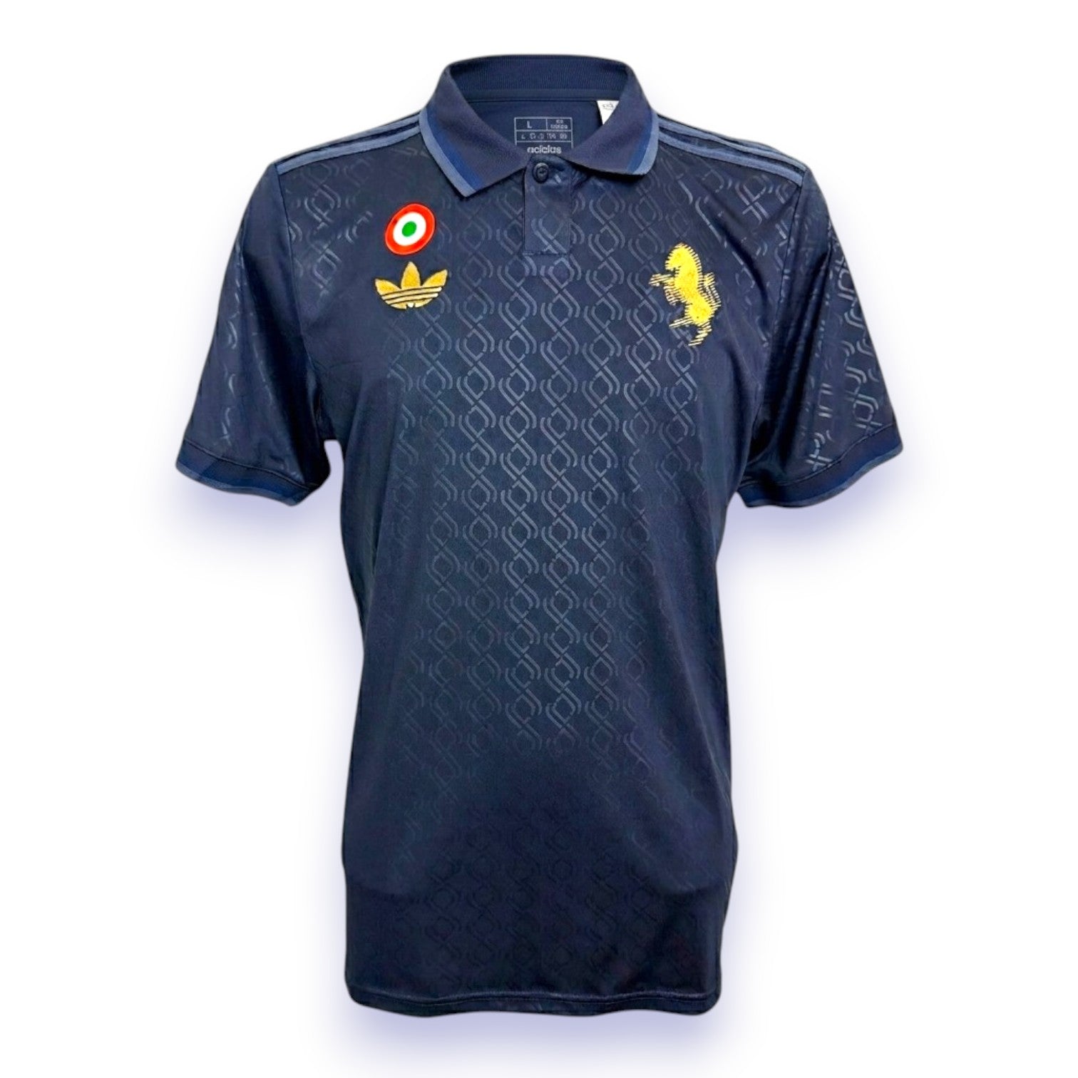 Maglia Juventus Third 2024-25 Adidas Legend Ink navy – Trefoil oro – Zebretta dorata – coccarda Coppa Italia – taglia L
