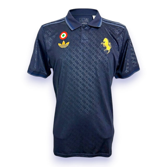 Maglia Juventus Third 2024-25 Adidas Legend Ink navy – Trefoil oro – Zebretta dorata – coccarda Coppa Italia – taglia L