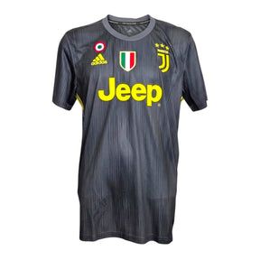 Maglia Juventus Third 2018/19 Adidas Parley grigia con sponsor Jeep giallo e scudetto – fronte