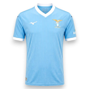 Maglia Lazio 50° Anniversario Scudetto 1973-74 Mizuno – banner dorato Campioni d'Italia – aquila ricamata oro – condizioni Excellent
