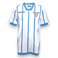 Maglia Lazio Away 2014-15 Macron bianca con righe celesti – aquila S.S. Lazio ricamata – condizioni Excellent