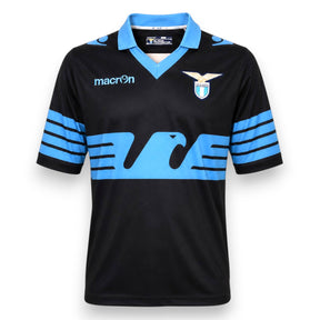 Maglia Lazio Away 2014-15 numero 11 Macron – nera con grafica aquila celeste colletto polo – Store Serie A