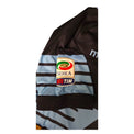 Dettaglio patch Serie A TIM maglia Lazio Away 2014-15 Macron – manica nera righe celesti Store biancoceleste