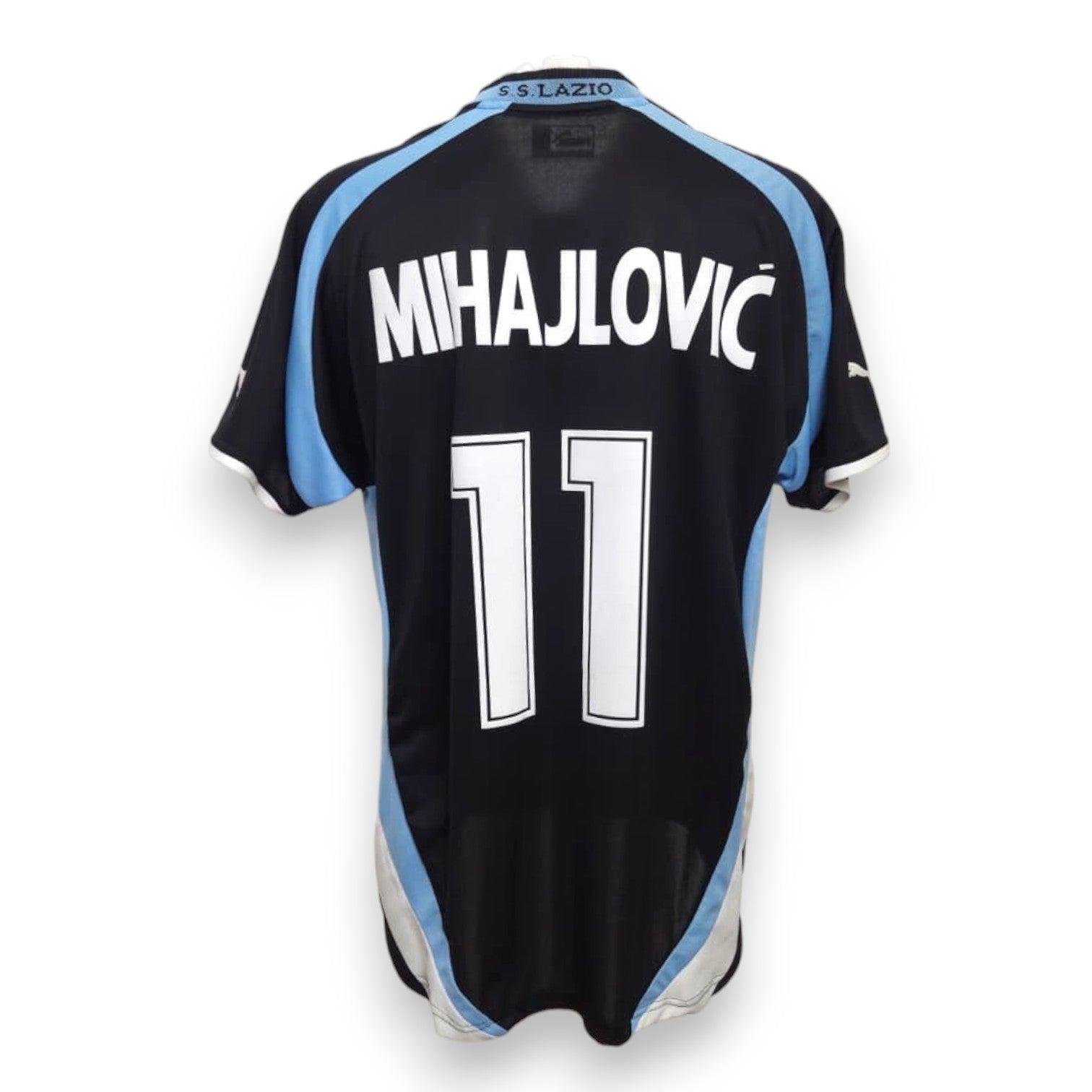 Retro maglia Lazio Away 2000-01 Mihajlovic numero 11 – nameset replica – maglia Vintage nera Puma Serie A