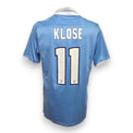 Retro maglia Lazio Home 2012-13 numero 11 Klose – nameset bianco bordo blu – scritta S.S. Lazio 1900 sulla nuca