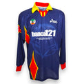Maglia US Lecce Away 2000-01 blu Player Issued Emiliano Biliotti – Asics – sponsor banca121 – manica lunga