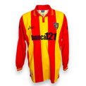 Maglia US Lecce Home 2001-02 giallorossa Player Issued Gheorghe Popescu – Asics – sponsor banca121 – manica lunga