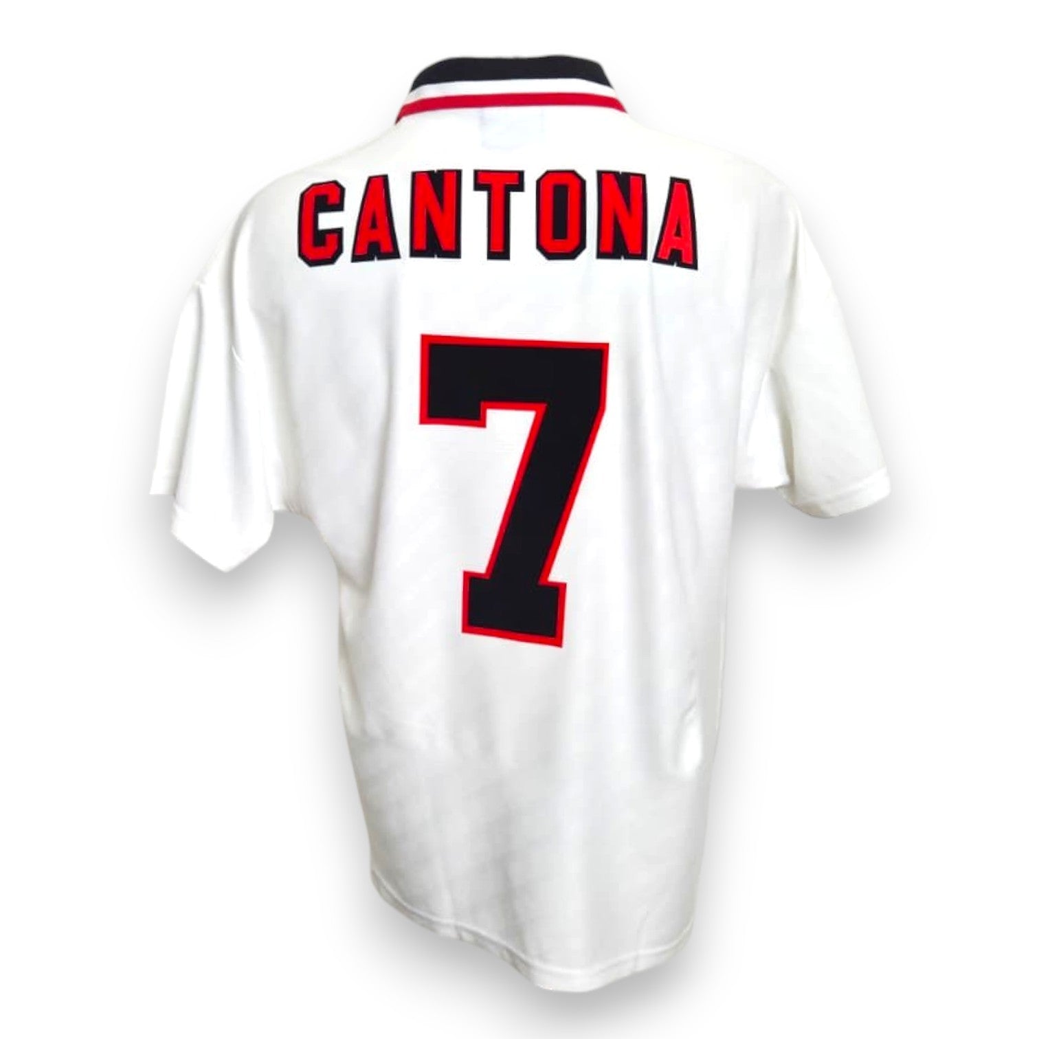 Retro maglia Manchester United Away 1996-97 Cantona numero 7 – nome e numero replica – Umbro Premier League