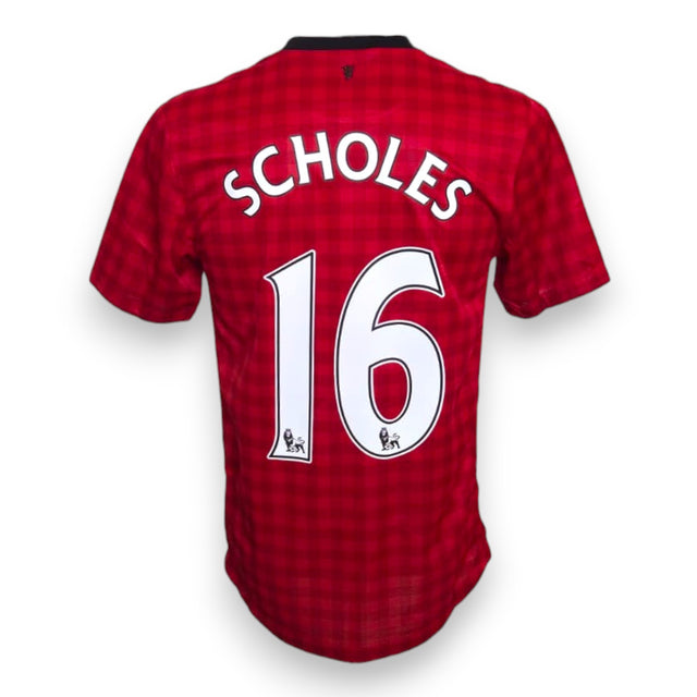 Retro maglia Manchester United Home 2012-13 Scholes numero 16 – nome e numero replica – Nike Premier League