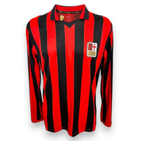 Maglia AC Milan Retro Style 125° Anniversario Puma manica lunga – righe rossonere – toppa heritage Milan Foot Ball and Cricket Club