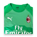 Dettaglio collo girocollo maglia Milan Portiere 2018-19 Puma – stemma ACM 1899 e stella oro