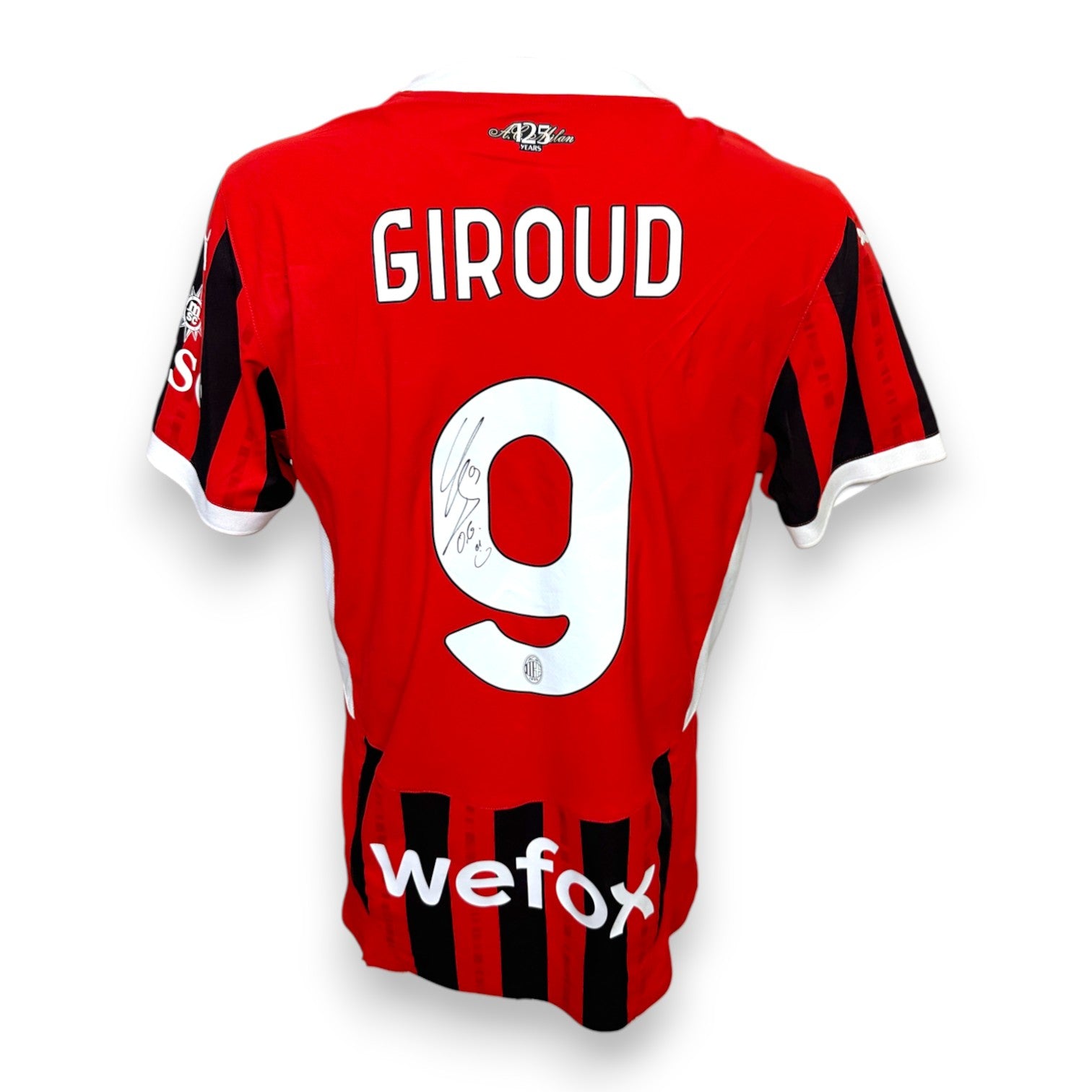 Retro maglia AC Milan Home 2024-25 numero 9 Giroud autografato – wefox