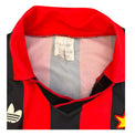 Etichetta originale Adidas Made in Italy maglia AC Milan 1991-92 Mediolanum – 100% polyester taglia M – autenticità vintage