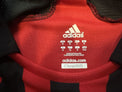 Dettaglio colletto polo e stemma ACM maglia Milan Home 2007-08 – etichetta Adidas Clima365 taglia M Made in Thailand