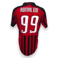 Retro maglia Milan Home 2007-08 numero 99 Ronaldo il Fenomeno – scritta A.C. Milan sul colletto