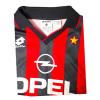 Etichetta interna maglia Milan 1995-96 Lotto – taglia XL – made in Italy – 100% poliestere