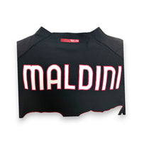 Dettaglio nameset originale Daniel Maldini maglia Milan 2022-23 – applicazione ufficiale Puma
