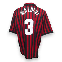Retro maglia Milan 1999-00 Centenario numero 3 Maldini – nameset replica – righe rossonere Adidas