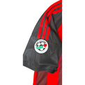 Dettaglio patch Lega Calcio maglia AC Milan Home 2002-03 Adidas – manica nera strisce rosse Vintage