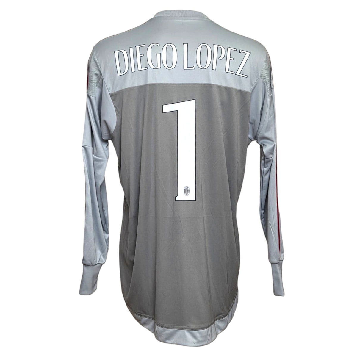 Retro maglia portiere Milan 2015/16 con nameset originale Diego López 1 e stemma nel numero