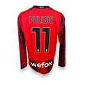 Retro maglia Milan Home 2023-24 manica lunga nameset PULISIC numero 11 con autografo originale