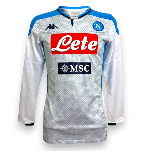 Maglia Napoli Away 2019-20 Player Issued José Callejón fronte – Kappa Kombat manica lunga – sponsor Lete e MSC – cimelio ultima stagione azzurra