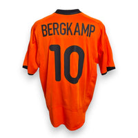 Retro maglia Olanda Euro 2000 numero 10 Bergkamp Vintage Nike – nome e numero replica stile commerciale