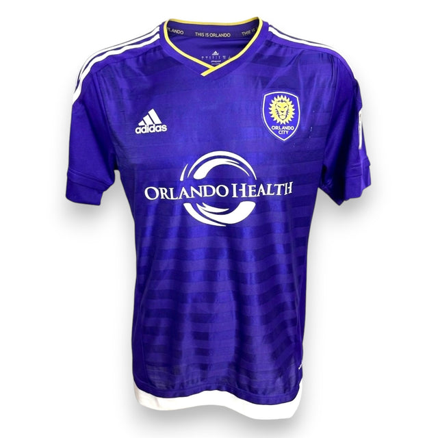 Maglia Orlando City SC Home 2016 viola Adidas – sponsor Orlando Health – stemma leone dorato