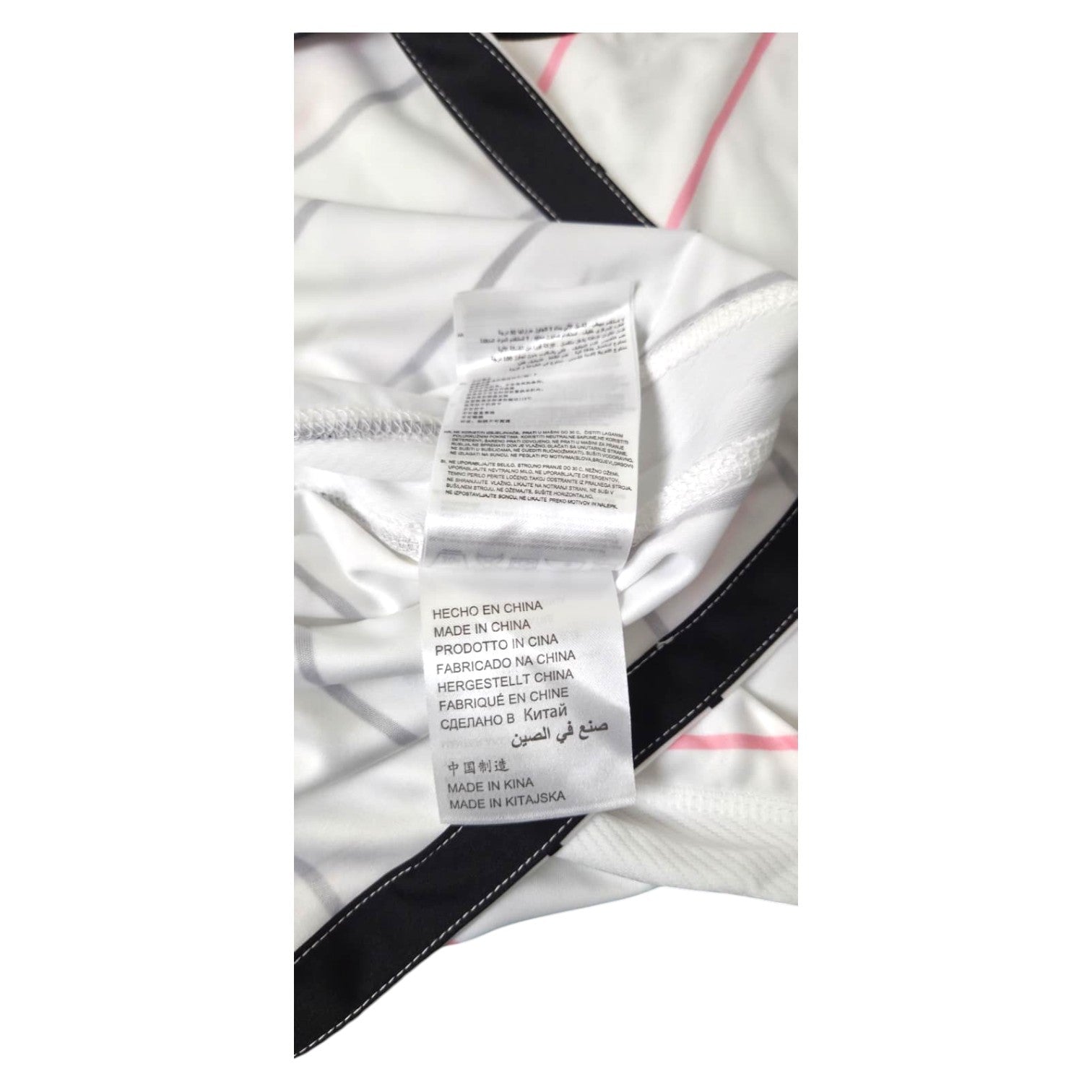 Etichetta interna maglia Palermo Away 2014-15 Joma – Made in China – composizione e istruzioni di lavaggio