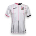 Maglia U.S. Città di Palermo Away 2014-15 Joma Store – fronte bianco con righe verticali rosa e nere, stemma rosanero e logo Joma