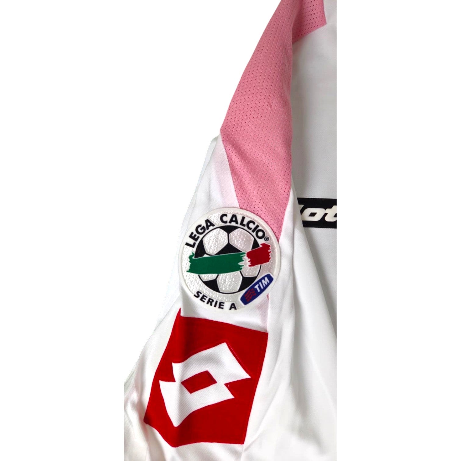 Dettaglio spalla maglia Palermo Away 2008-09 Lotto – patch Lega Calcio Serie A TIM e logo Lotto