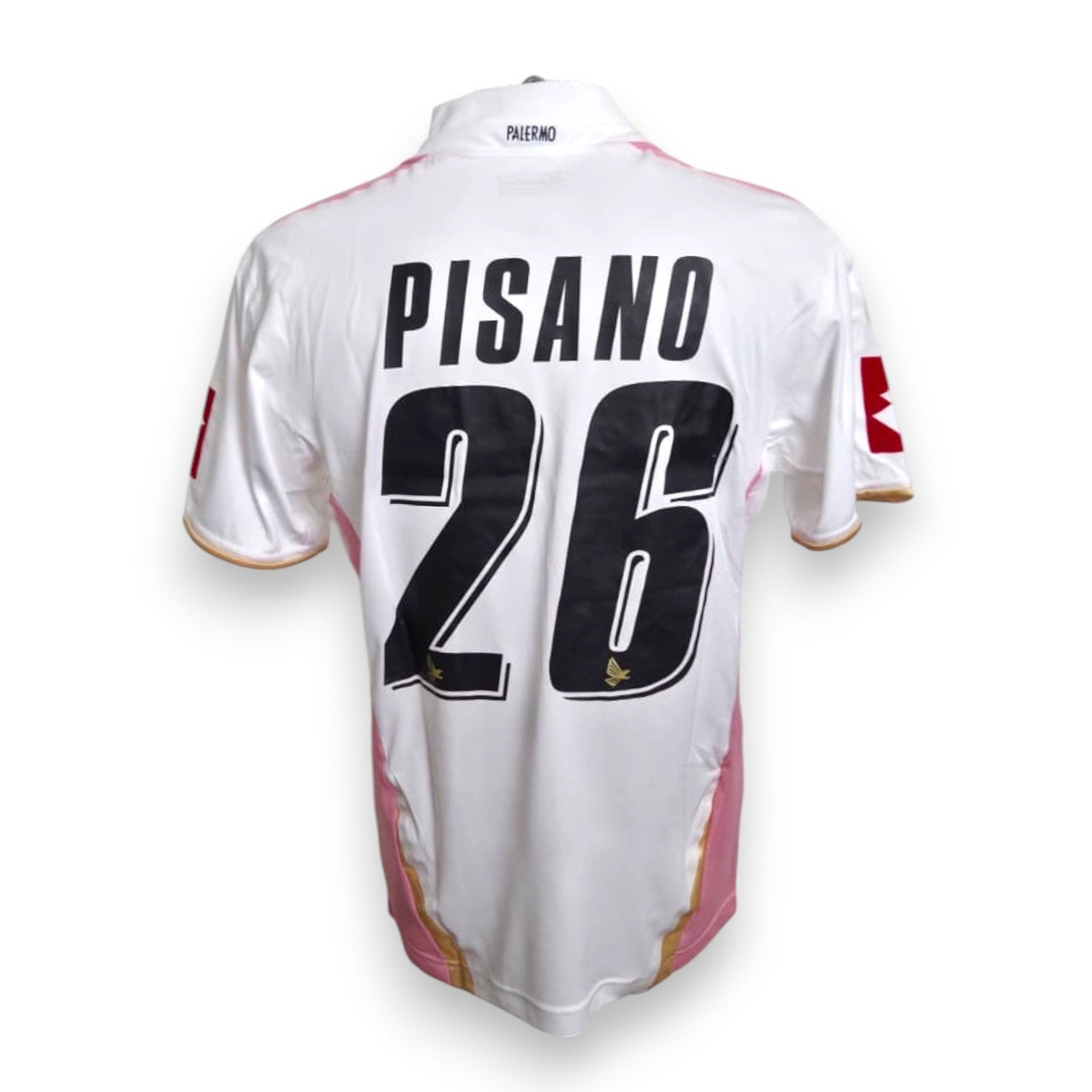 Retro maglia Palermo Away 2008-09 numero 26 Pisano – stampa nera Lotto Serie A