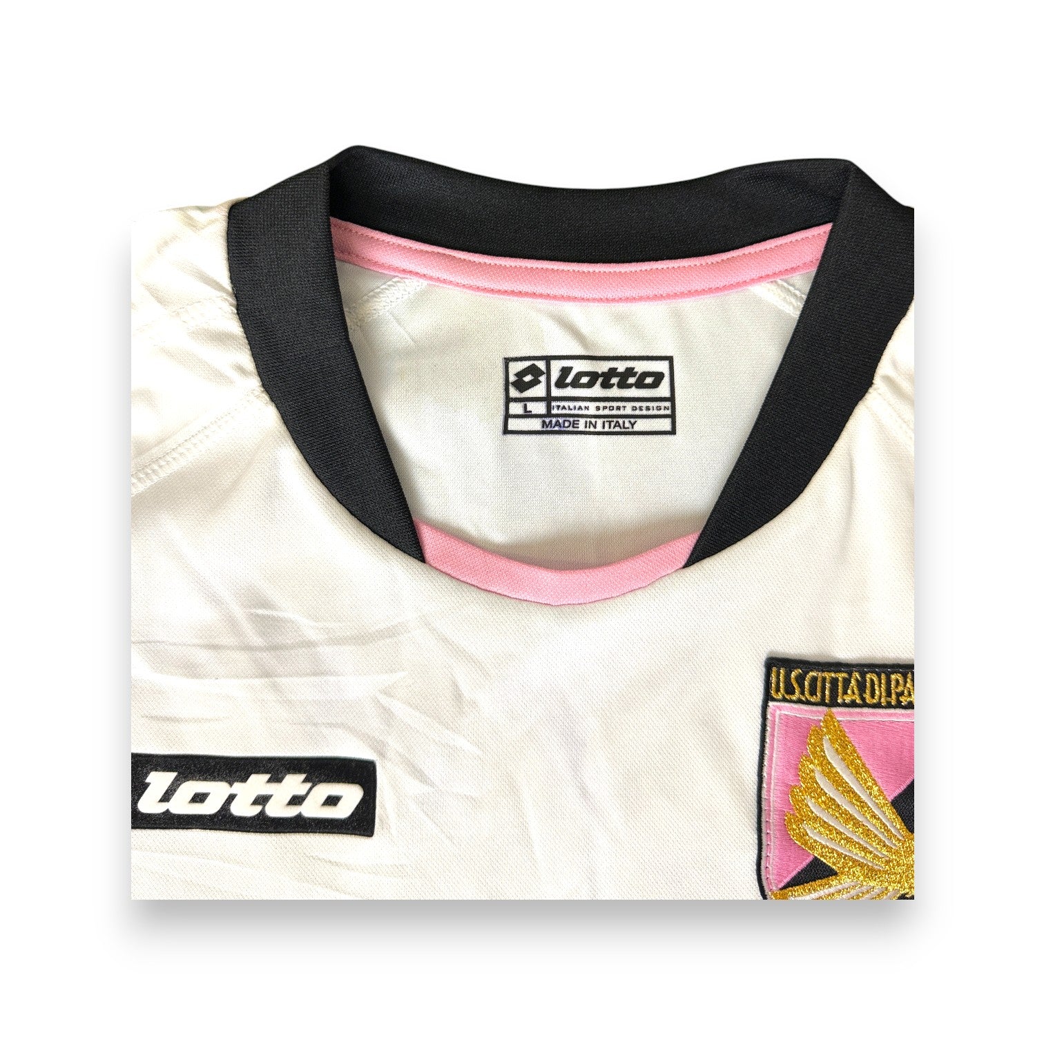 Etichetta colletto Lotto Italian Sport Design taglia L Made in Italy maglia Palermo Third 2006-07 Player Issued Pisano