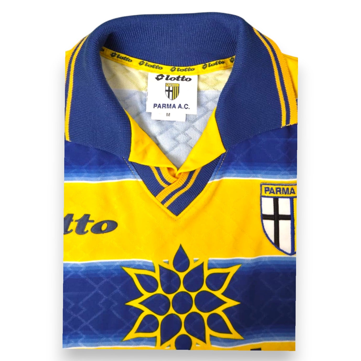 Lotto Parma A.C. ユニフォーム イエロー ネイビー Parma Sensini 1998/99 Vintage Lotto Replica Jersey | MTM
