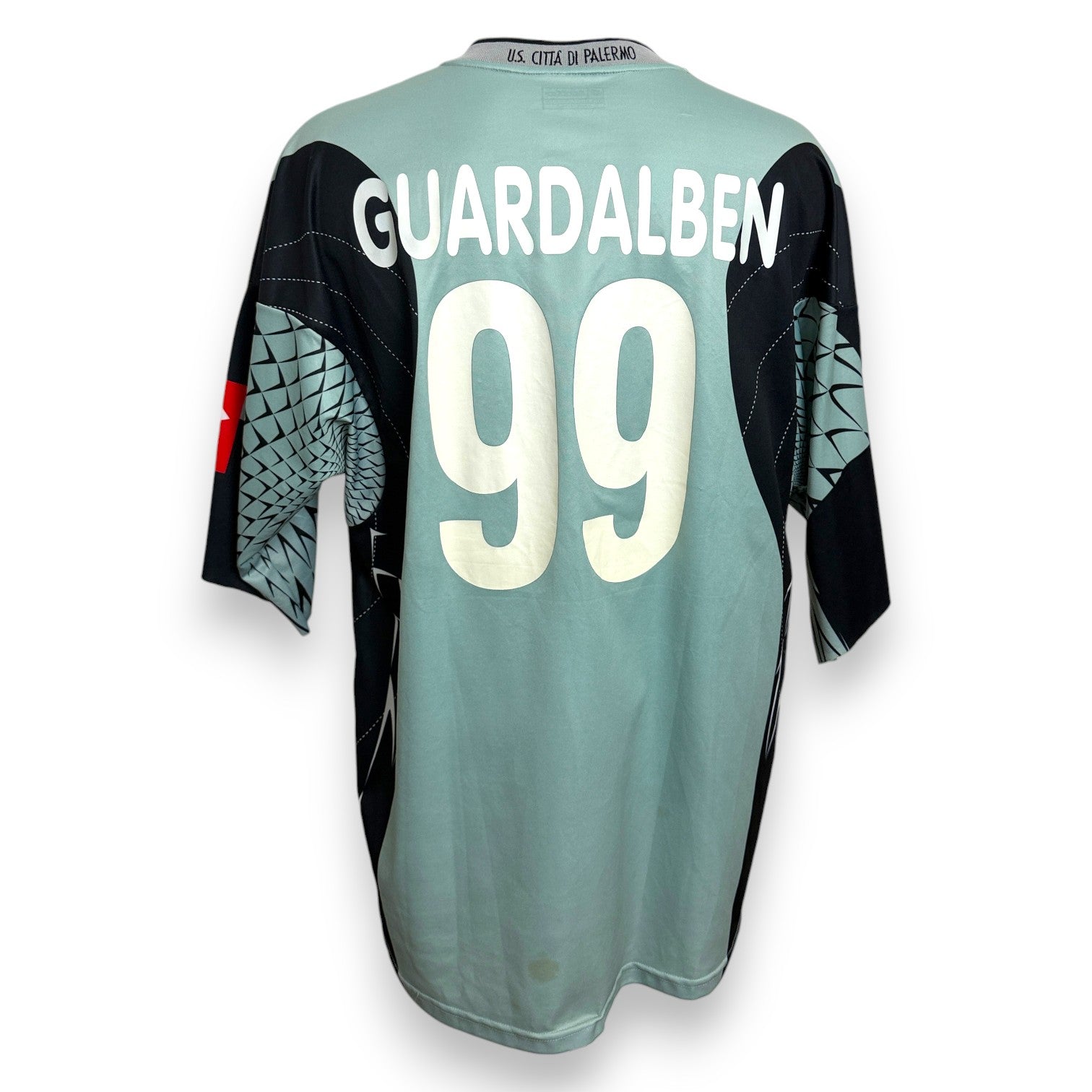 Retro maglia portiere Palermo 2005-06 Matteo Guardalben numero 99 nome bianco Player Issued Lotto Coppa UEFA