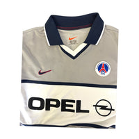 Dettaglio colletto e stemma PSG maglia Away 2001-02 – Nike Opel