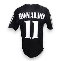 Retro maglia Real Madrid Away 2004-05 Ronaldo numero 11 nera – nome e numero replica – Adidas La Liga