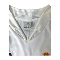 Etichetta Adidas taglia XL Made in Morocco – maglia Real Madrid Home 2004/05 originale