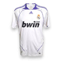 Maglia Real Madrid Home 2007-08 Raúl numero 7 – Adidas – sponsor bwin.com bianca dettagli viola – condizioni Excellent