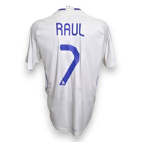 Retro maglia Real Madrid Home 2007-08 Raúl numero 7 – nome e numero replica viola – Adidas La Liga
