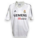 Maglia Real Madrid Home 2004-05 bianca Zidane numero 5 – Adidas – sponsor Siemens Mobile colletto camicia – condizioni Excellent