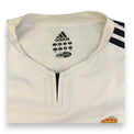 Dettaglio etichetta interna maglia Real Madrid Home 2004-05 Adidas ClimaCool tabella taglie internazionali D-XXO I-L E-L USA-L colletto raglan traforato bianco mesh