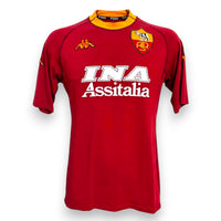 Maglia Roma Home 2000/01 Kappa originale Vintage con sponsor INA Assitalia – fronte della stagione dello Scudetto