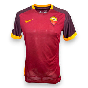 Maglia Roma Home 2015/16 Nike Authentic senza sponsor con girocollo arancio – fronte