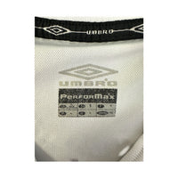 Etichetta Umbro Performax taglia XL al collo – maglia Santos Away 2002 Vintage
