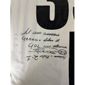 Dettaglio autografo e dedica manoscritta estesa Francesco Cozza su maglia Siena
