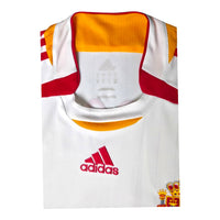 Colletto maglia Spagna Away 2006 Adidas – interno arancione e logo Adidas ricamato rosso
